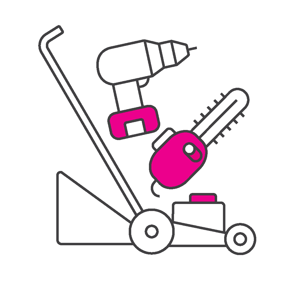 Power tools gardening and DIY