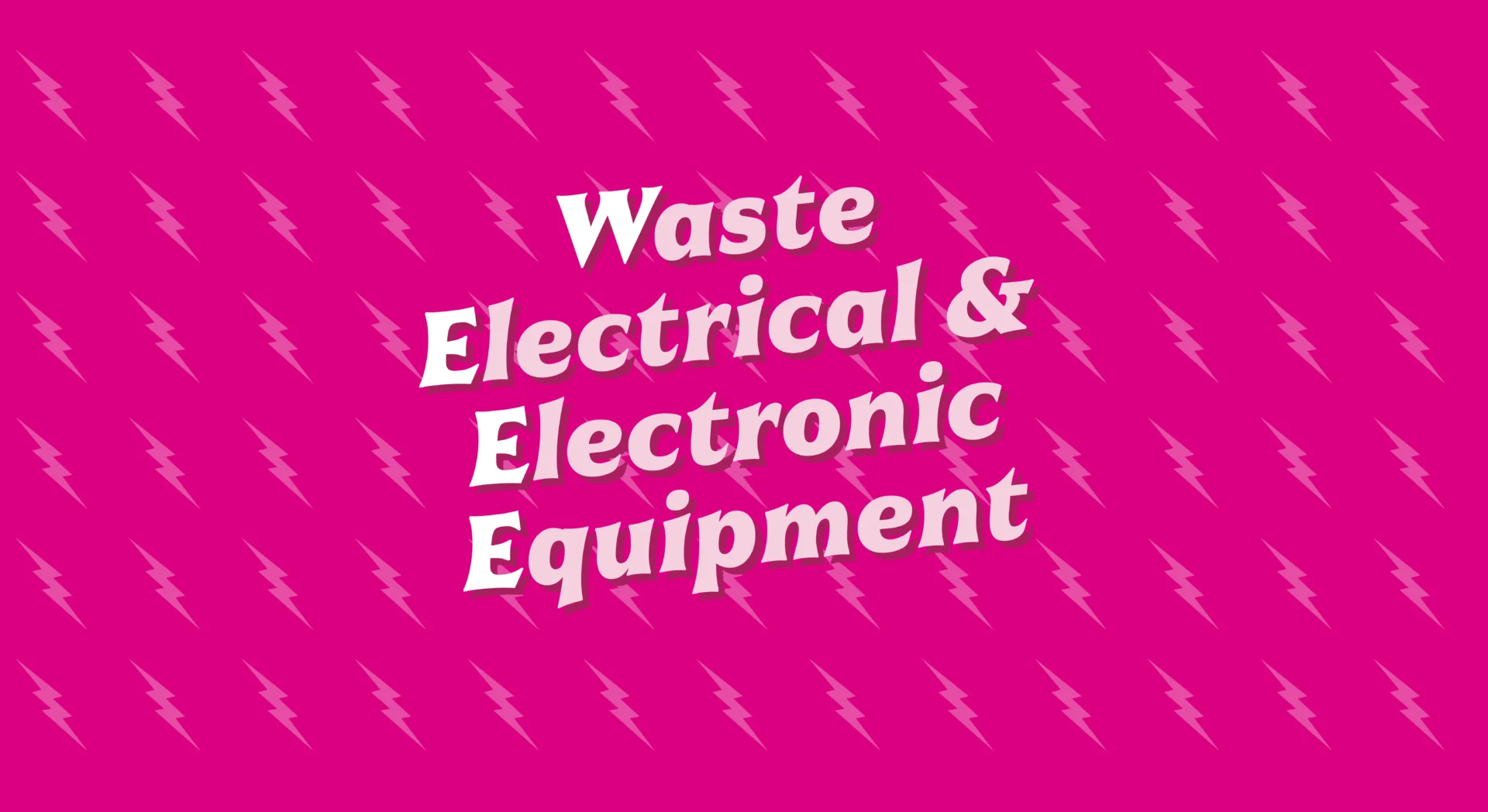 Did You know WEEE explainer 2024 a pink graphic spelling out what WEEE stands for - waste electrical and electronic equipment